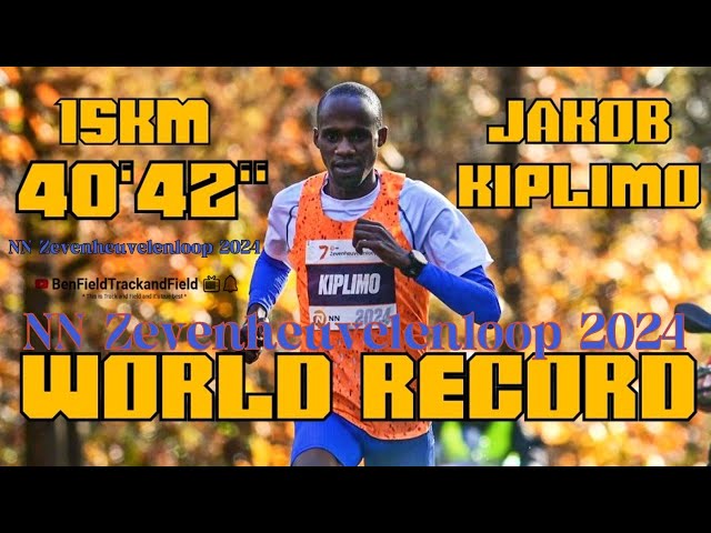 15KM NN #Zevenheuvelenloop 2024 | #JacobKIPLIMO #WORLDRECORD 40'42''   BenFieldTrackandField📺🔔