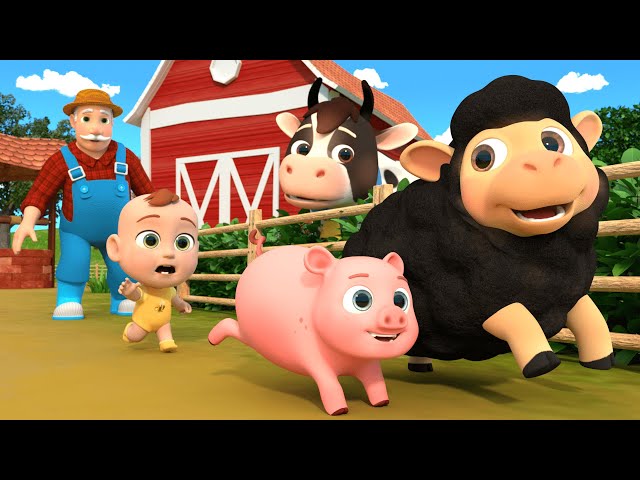 Moo Moo! 🐄 Baa Baa! 🐑 Animal Sounds Song 🐽 Old MacDonald | Lalafun Nursery Rhymes & Kids Songs