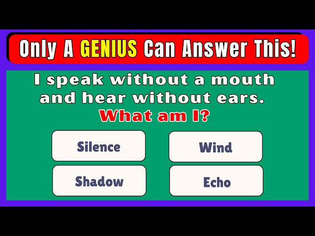 20 Tricky Riddles Quiz 🧩🧠 | Only A Genius Can Solve These Tricky Riddles‼️ PART 1 #riddles #quiz