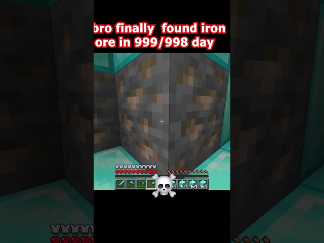 Minecraft Rarest ore moment ☠️ #minecraft #memes #minecraftmemes