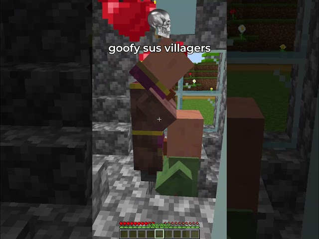 goofy sus villagers in minecraft 😳🥵💀