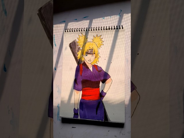 Temari Nara 🪭Drawing || #trending #art #naruto #popular #anime #shorts #viralvideo #animeart #artist