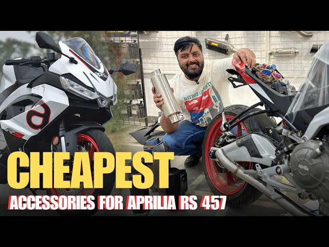 Loudest full system exhaust & Cheapest Accessories for Aprilia 457 rs