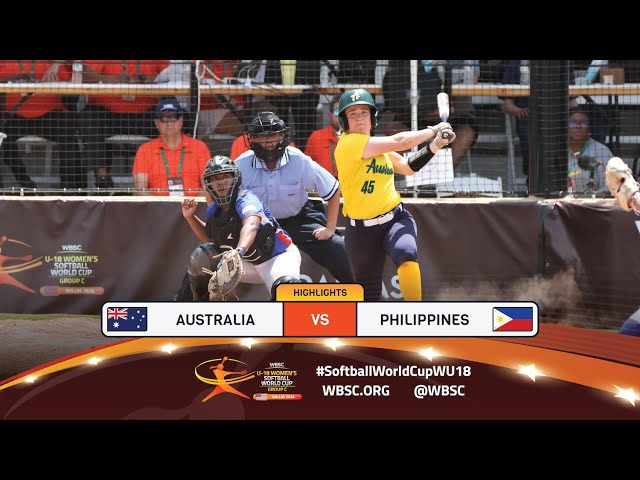 Highlights | Game 1 Australia vs Philippines | 2024 WBSC U-18 Women's Softball World Cup Group C