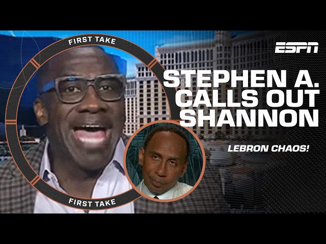 LeBron CHAOS? 😦 Stephen A. CALLS OUT Shannon Sharpe during HEATED Lakers debate 🔥 | First Take