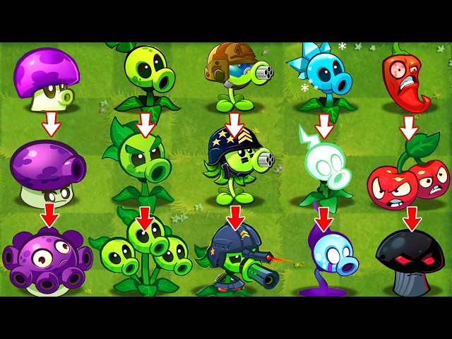 Pvz 2 & Pvz 3 Discovery - All Plants Evolution NOOB - PRO - HACKER version