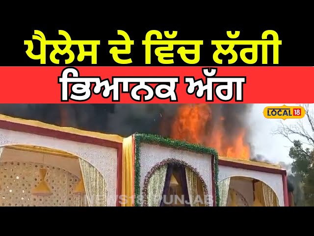 Hoshiarpur News | ਪੈਲੇਸ ਦੇ ਵਿੱਚ ਲੱਗੀ ਭਿਆਨਕ ਅੱਗ, ਆਸਮਾਨ ਨੂੰ ਛੂਹ ਰਹੀਆਂ ਲਪਟਾਂ | #local18