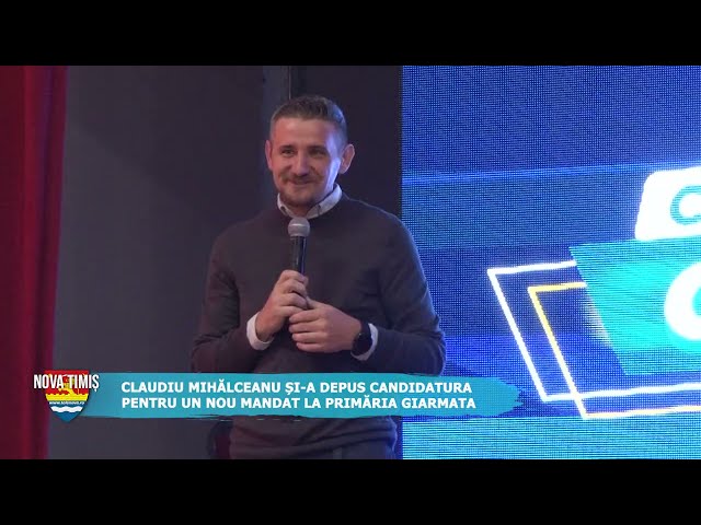 NOVATIMIȘ:  CLAUDIU MIHĂLCEANU ȘI-A DEPUS CANDIDATURA PENTRU UN NOU MANDAT LA PRIMĂRIA GIARMATA