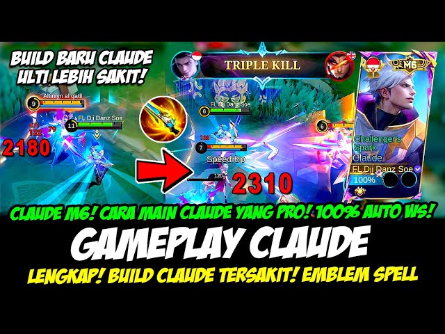 GAMEPLAY CLAUDE M6 SKIN + TIPS MAIN CLAUDE TERBARU❗BUILD CLAUDE TERSAKIT❗ TUTORIAL CLAUDE TOP GLOBAL