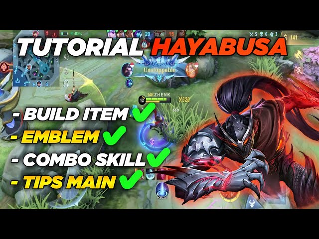 LATEST HAYABUSA MOBILE LEGENDS TUTORIALS! THE WORST HAYABUSA BUILD ITEMS ! HOW TO PLAY HAYABUSA ML !