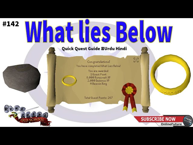 OSRS│How To Complete What lies Below Quest 2023│Urdu Hindi