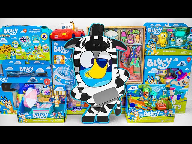 Bluey Toy Collection Unboxing Review 💙 Mystery Bluey Zebra Box & Bluey Magnetic Wooden Playhouse