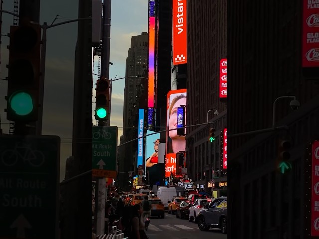 Times Square when it’s fall #travel #newyorkcity #usa #shorts