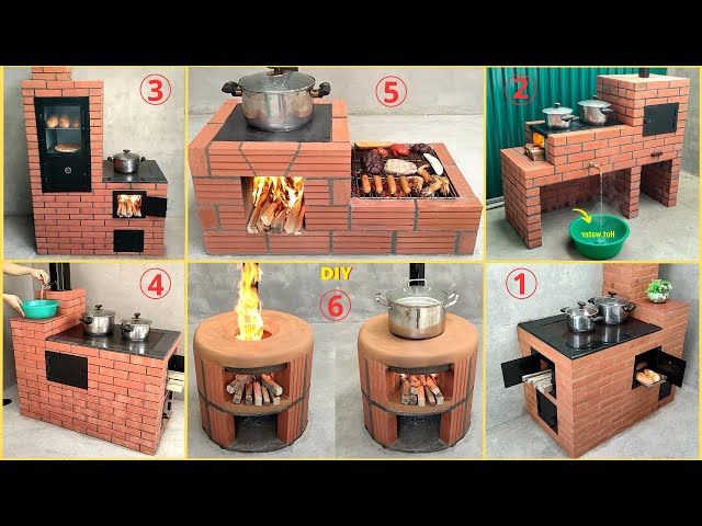 6 types of wood stoves built with red bricks, the most common in the family - You should know