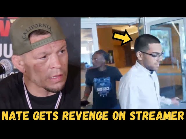 Nate Diaz's Crew Chase Streamer Out of Venue...