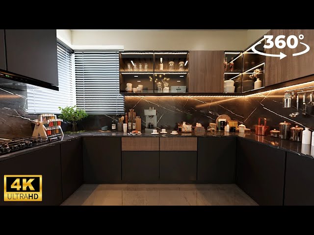 Contemporary Kitchen Interior Design | 360° Video | 4K Ultra HD | Imagination To Reality |