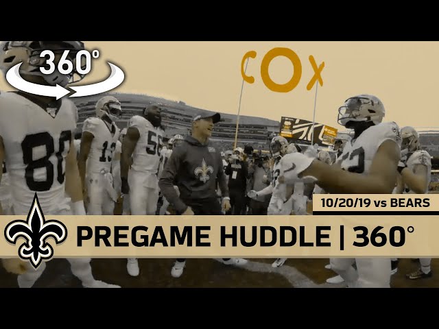 360° View of Saints Pregame Huddle - Week 7 vs Bears | New Orleans Saints Football