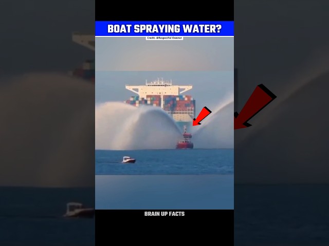 Why This Boat Spraying Water In The Water😱