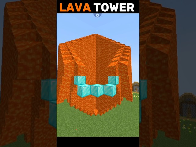 Epic Minecraft Lava Tower Build Guide | Step-by-Step Tutorial #minecraft #build #shorts #tutorial