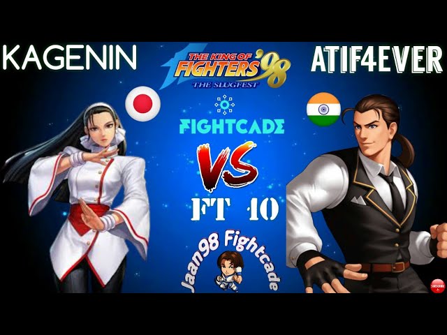 kof98 KAGENIN VS Atif4ever ft 10 battle so close match gg by both players 👏👏