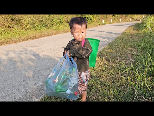 17-year-old single mother meets abandoned girl on the street for the second time-harvesting papaya