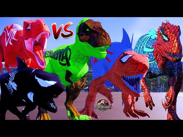 Ultimate Spiderman Vs Epic Super Hero Dinosaurs Game : Jurassic World Evolution surprise Fightings.