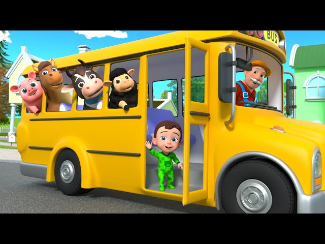 The Wheels on The Bus Song (Animal Version) | Lalafun Nursery Rhymes & Kids Songs