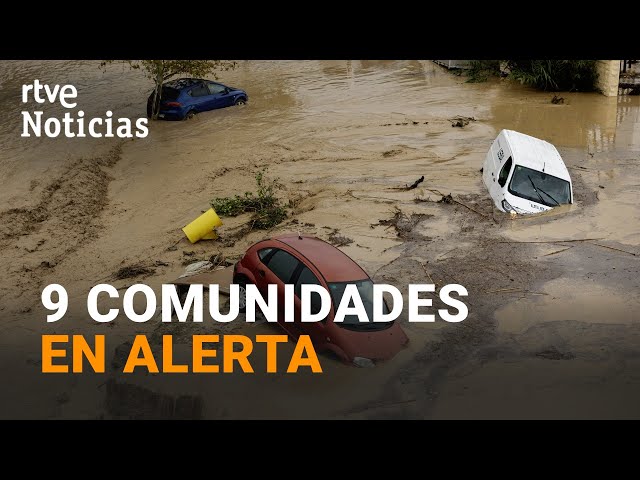 DANA: Un DESAPARECIDO en l'ALCUDIA y un AVE DESCARRILADO en MÁLAGA por las FUERTES LLUVIAS | RTVE