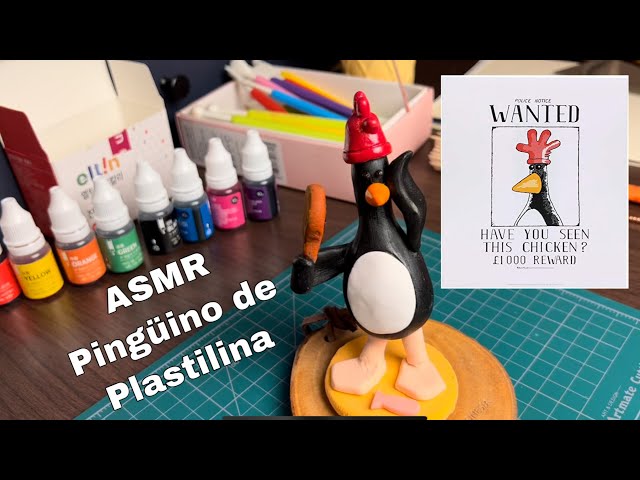 ASMR 🐧TUTORIAL pingüino de wallace and gromit 💎(#asmr #asmrenespañol #clay)