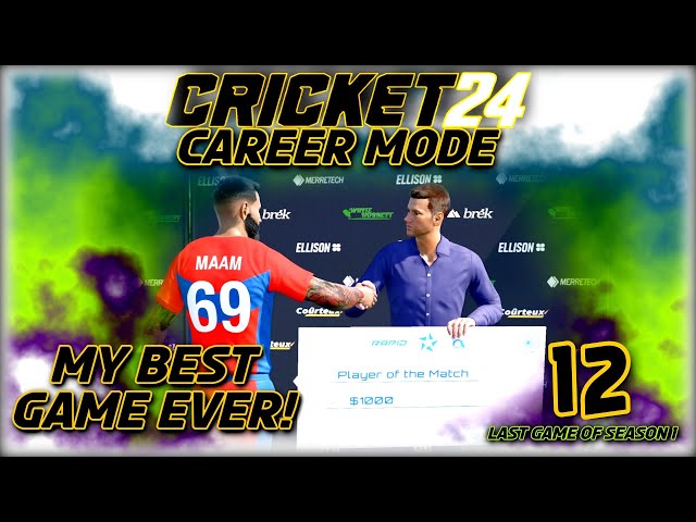 CRICKET 24 | CAREER MODE | EPISODE 12 | One-Day Cup Final: A Match-winning Performance