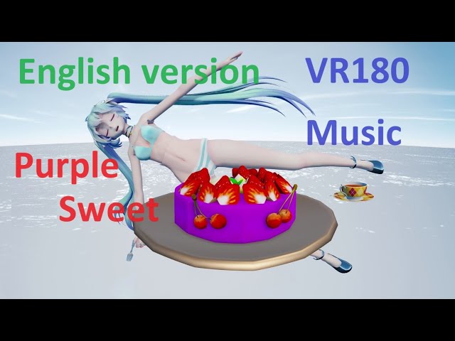 MMD VR180 [Purple Sweet (English version)] Miku & Suno