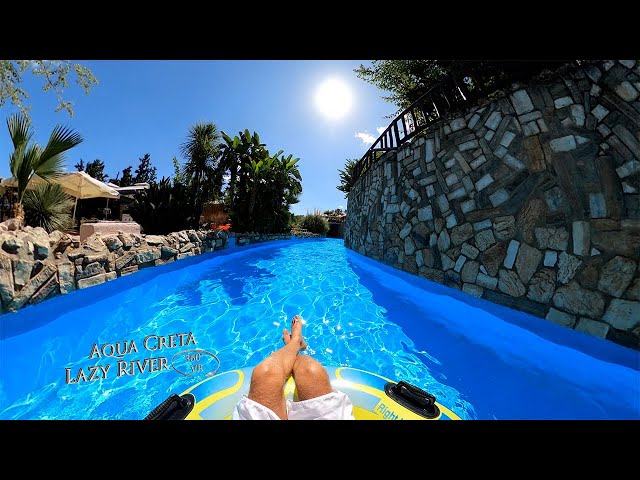 Aqua Creta Limnoupolis Waterpark Lazy River 360° VR POV Onride