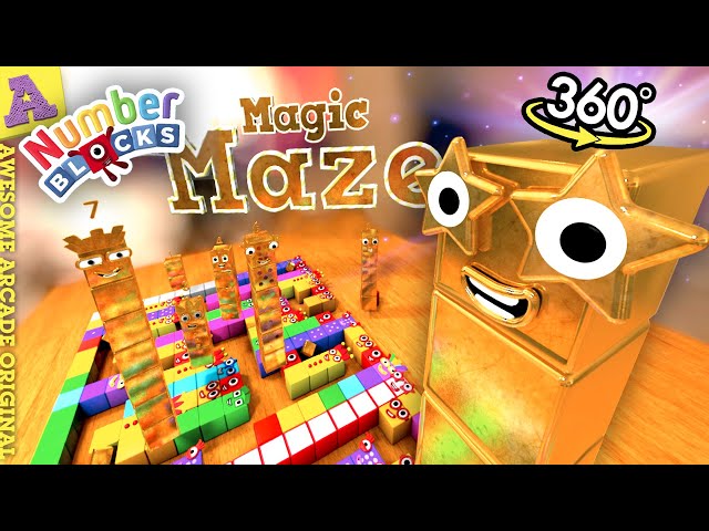 Numberblocks turn into GOLD in crazy 360° VR Maze!