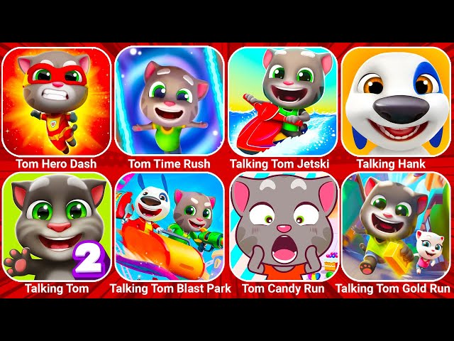 Talking Tom Hero Dash, Talking Tom Time Rush, Talking Tom Gold Run, Talking Pet Gold Run, Talking To