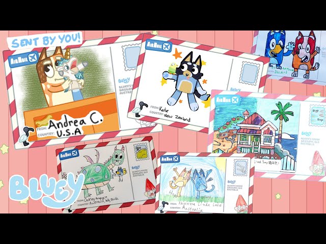 🔴LIVE: Postcards to Bluey's World 🌏✉️ | YOUR Drawings For Bluey From Fans Around the Globe 💙 | Bluey