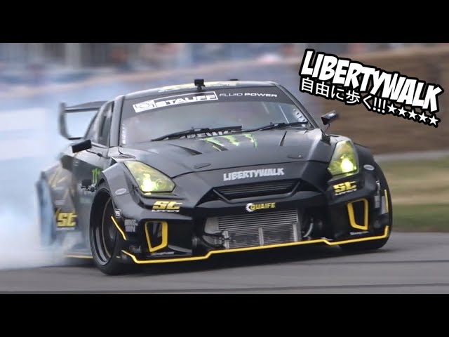 Liberty Walk R35 GT-R Turbo V8 LSX | Baggsy Drift SHOW at Goodwood FOS リバティーウォーク