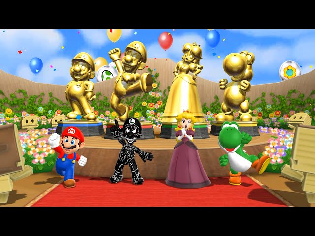 Mario Party 9 Step It Up - Mario Vs Luigi Vs Peach Vs Yoshi (Master Difficulty)