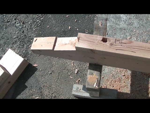 This is a video of processing a wooden beam.