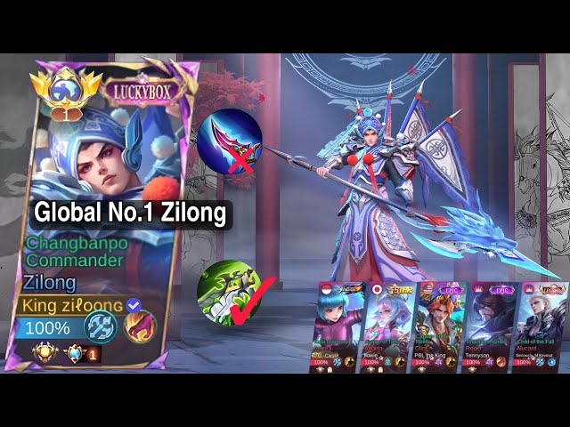 Zilong global top 1 ប៉ះអ្នកលេងអភិជន...| Mobile Legends