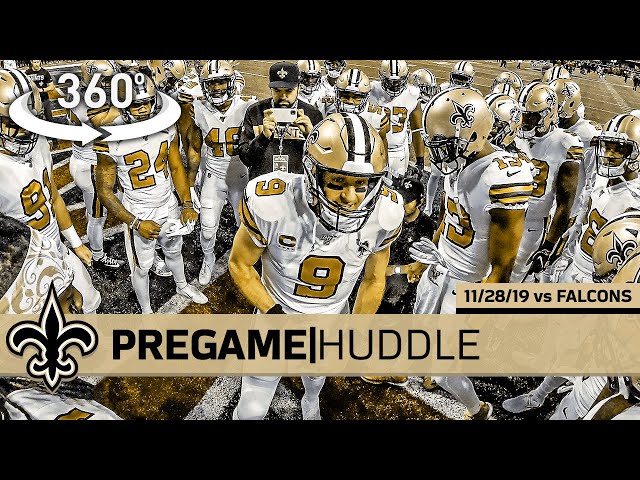 360° View of Saints Pregame Huddle - Week 13 vs Falcons | New Orleans Saints