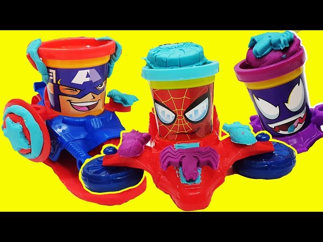 Gertit Pretend Play with Play Doh Super Heroes CAN-HEADS