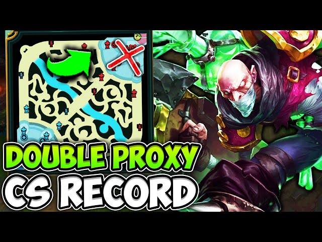 RANK 1 SINGED 200 CS AT 15 MINUTES! WATCH THIS GENIUS DOUBLE PROXY - League of Legends