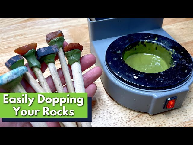 How to dop rocks (LAPIDARY) for beginners!