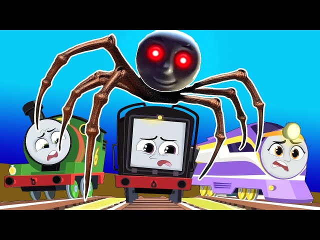 Thomas the Black Spider vs Percy and Diesel #soloanimation