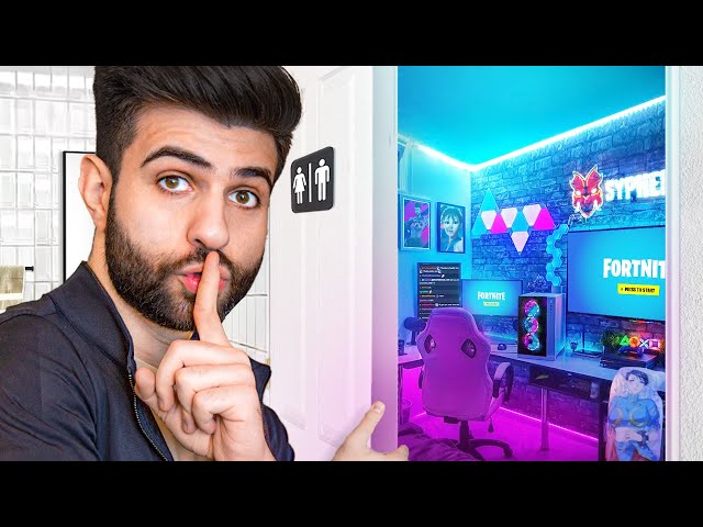 I Built a Secret Gaming Room in My BATHROOM!