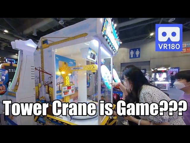 3D 180VR 4K Tower Crane is Game??? 😍😍 Sudden Drop Tower Crane Arcade Game