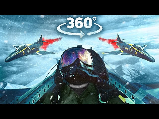 VR 360 INSIDE FLYING AND FALLING IN FIGHTER JET - Top Maverick SURVIVAL