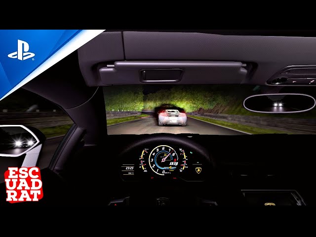 POV Lamborghini Aventador Nurburgring Night Race - Hyper Realistic Graphic GT 7 PS5 (4K HDR)