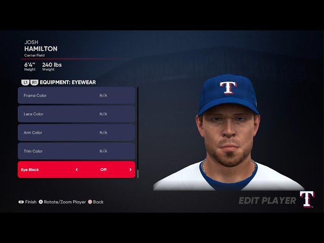 How to create Josh Hamilton on MLB The Show 21