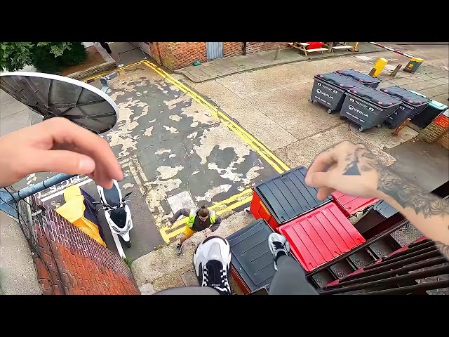 security vs Parkour boy | pov | gopro